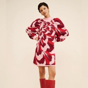 Nuuly x Farm Rio Flower Knit Mini Dress, Size S